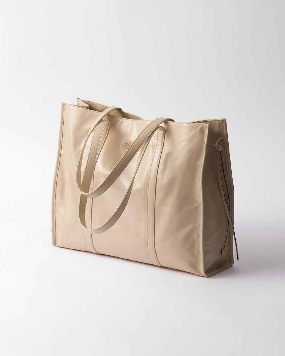 Prada Bolso Tote Grande De Piel