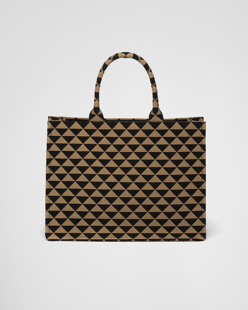 Prada Bolso Tote Prada Symbole De Tela Bordada