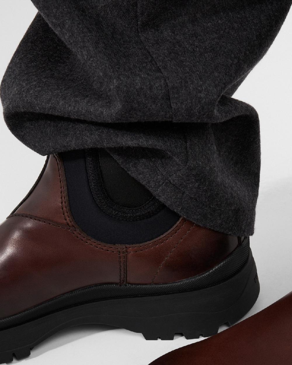 Prada Botas Chelsea De Piel Y Tejido Elástico