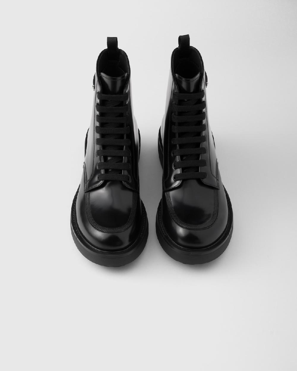 Prada Botas De Piel Cepillada