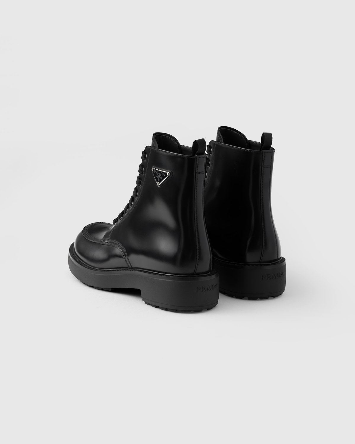 Prada Botas De Piel Cepillada