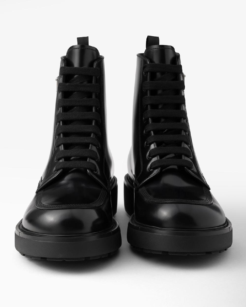 Prada Botas De Piel Cepillada