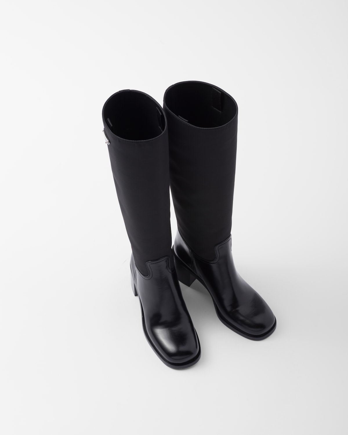 Prada Botas De Piel Cepillada Y Re-Nylon