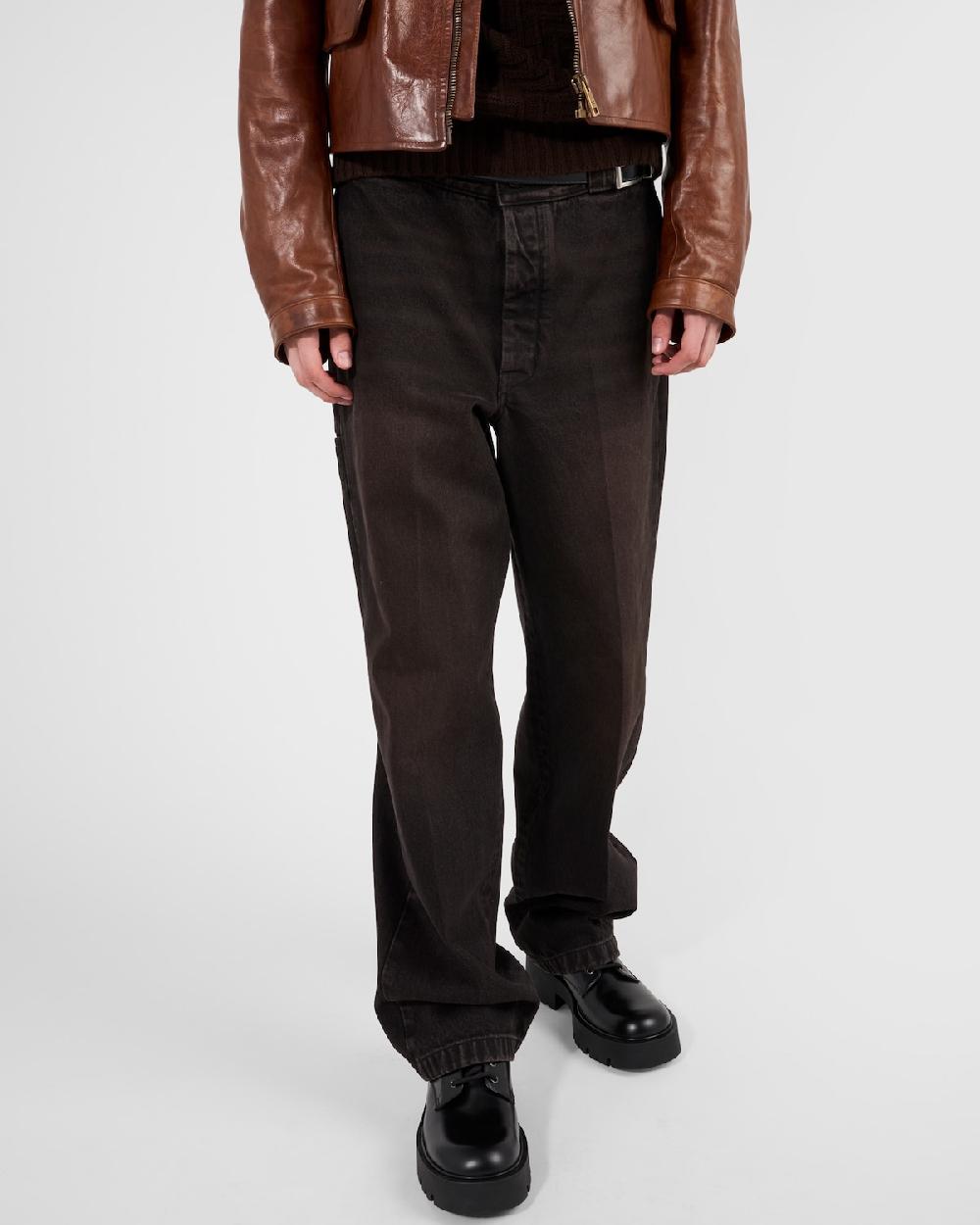 Prada Botas Militares De Piel Cepillada