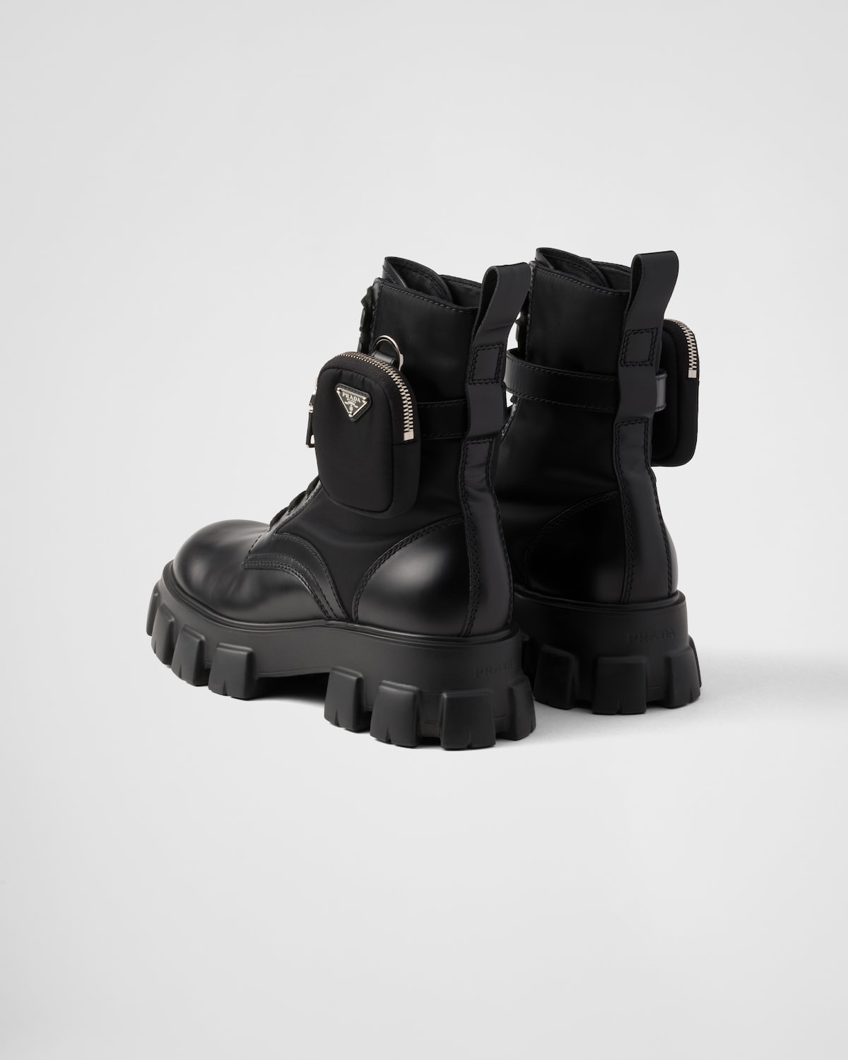 Prada Botas Monolith En Re-Nylon Y Piel Cepillada