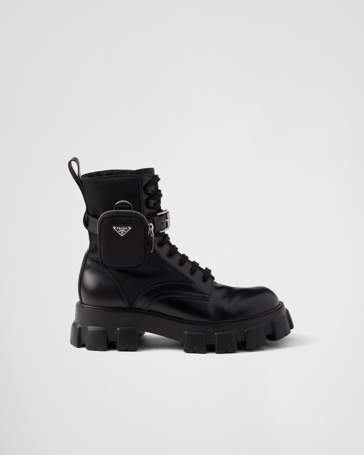 Prada Botas Monolith en Re-Nylon y piel cepillada