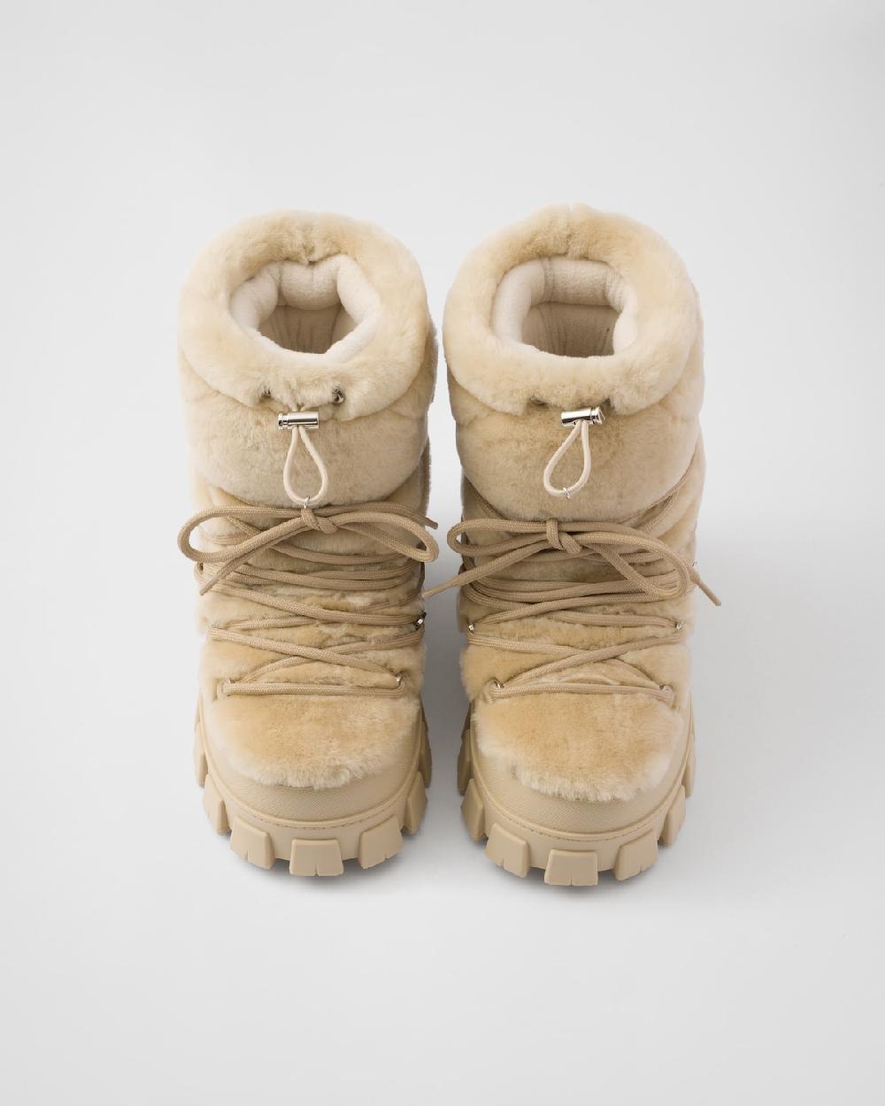 Prada Botines Après-ski De Borreguillo