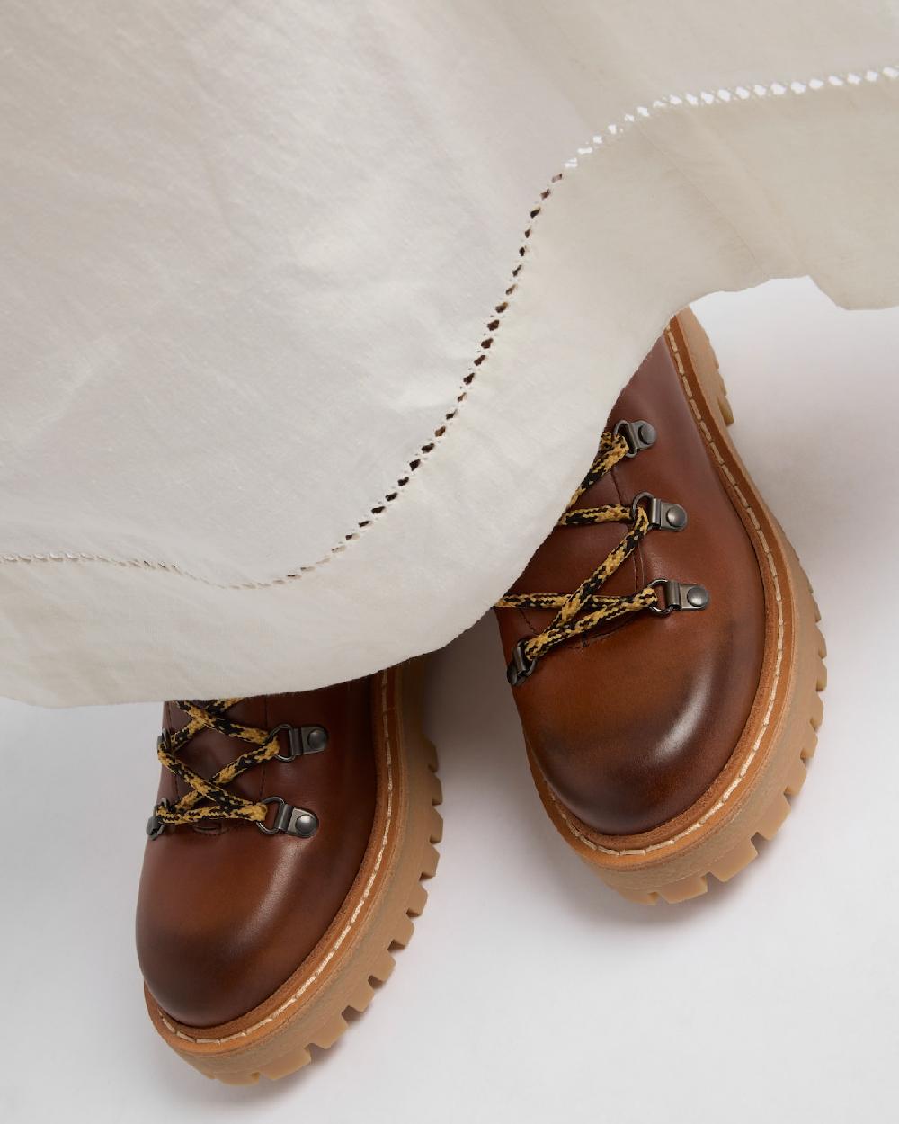 Prada Botines De Piel Con Cordones