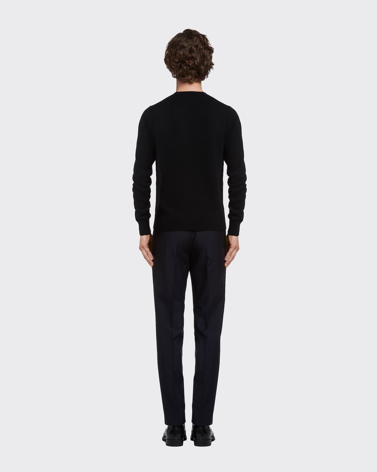 Prada Cable-Knit Cashmere Crew-Neck Sweater