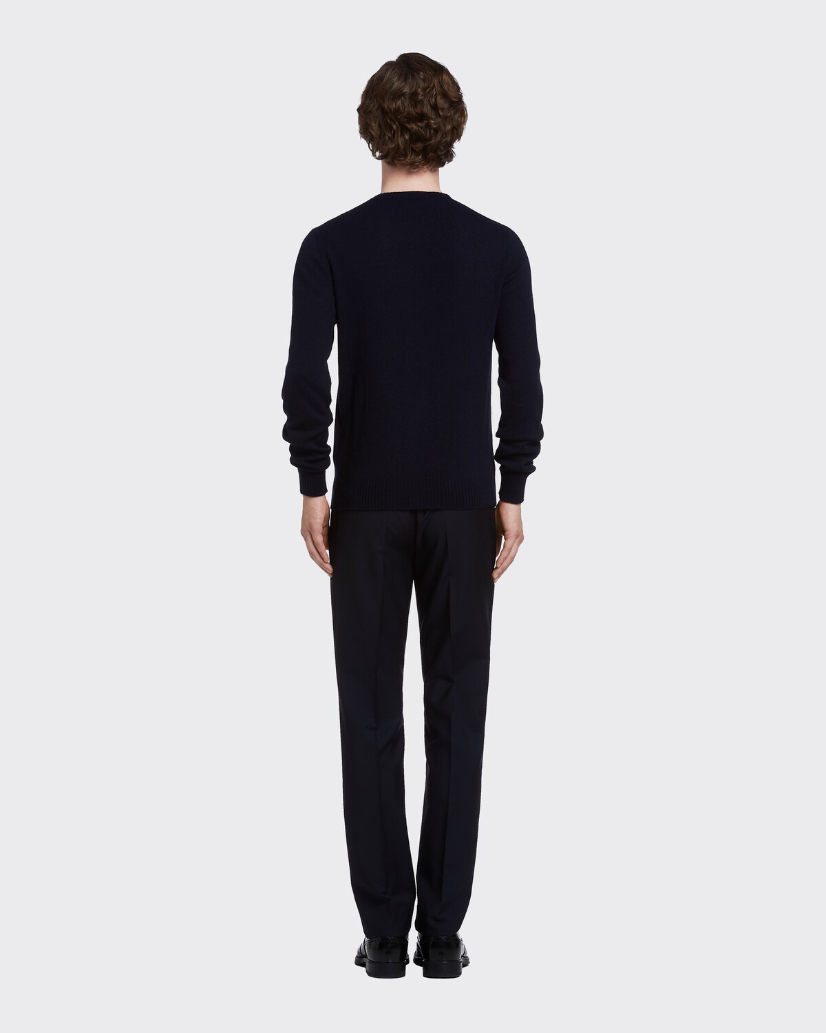 Prada Cable-Knit Cashmere Crew-Neck Sweater