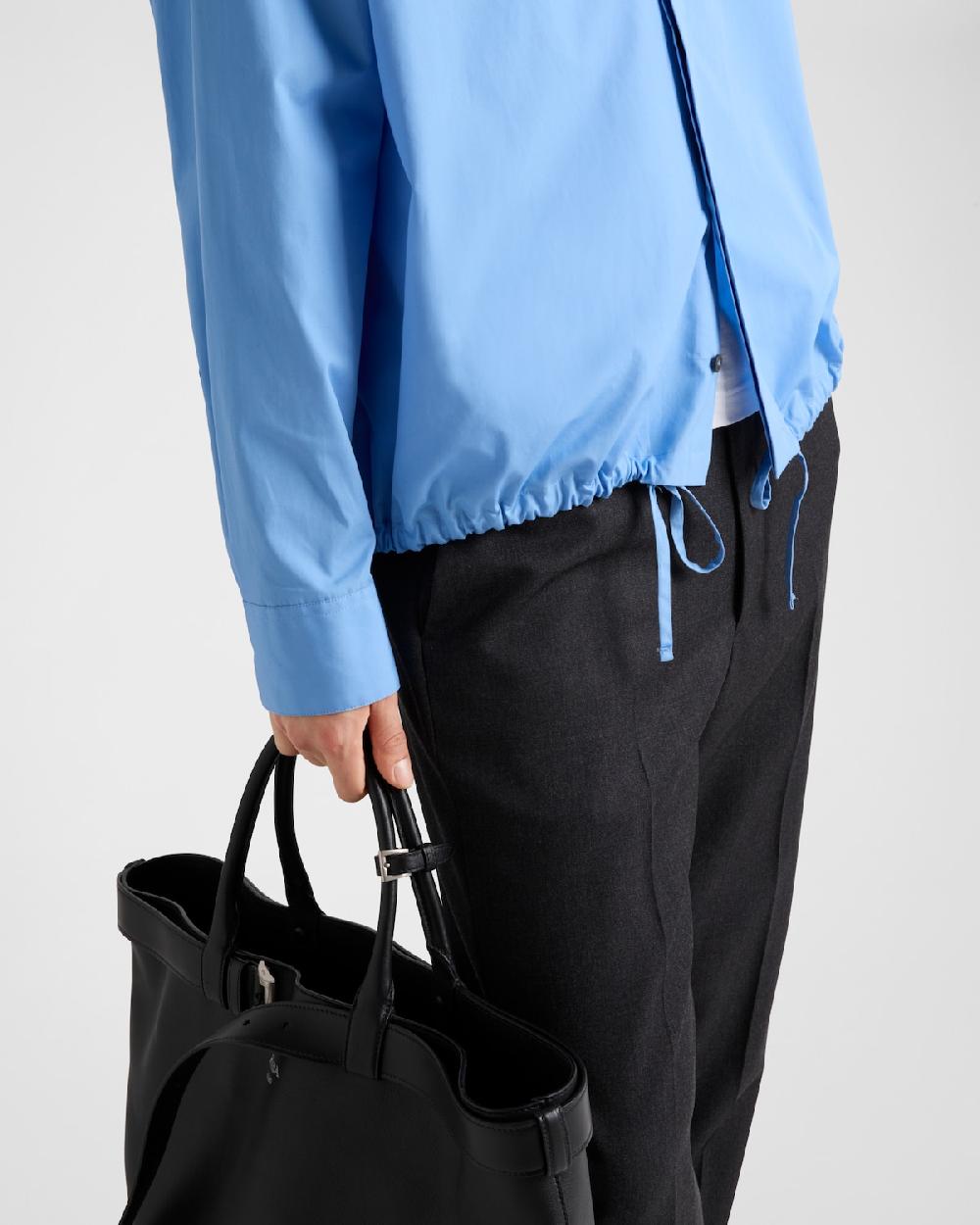 Prada Camisa Con Capucha De Algodón