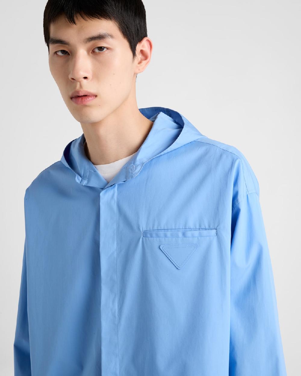 Prada Camisa Con Capucha De Algodón