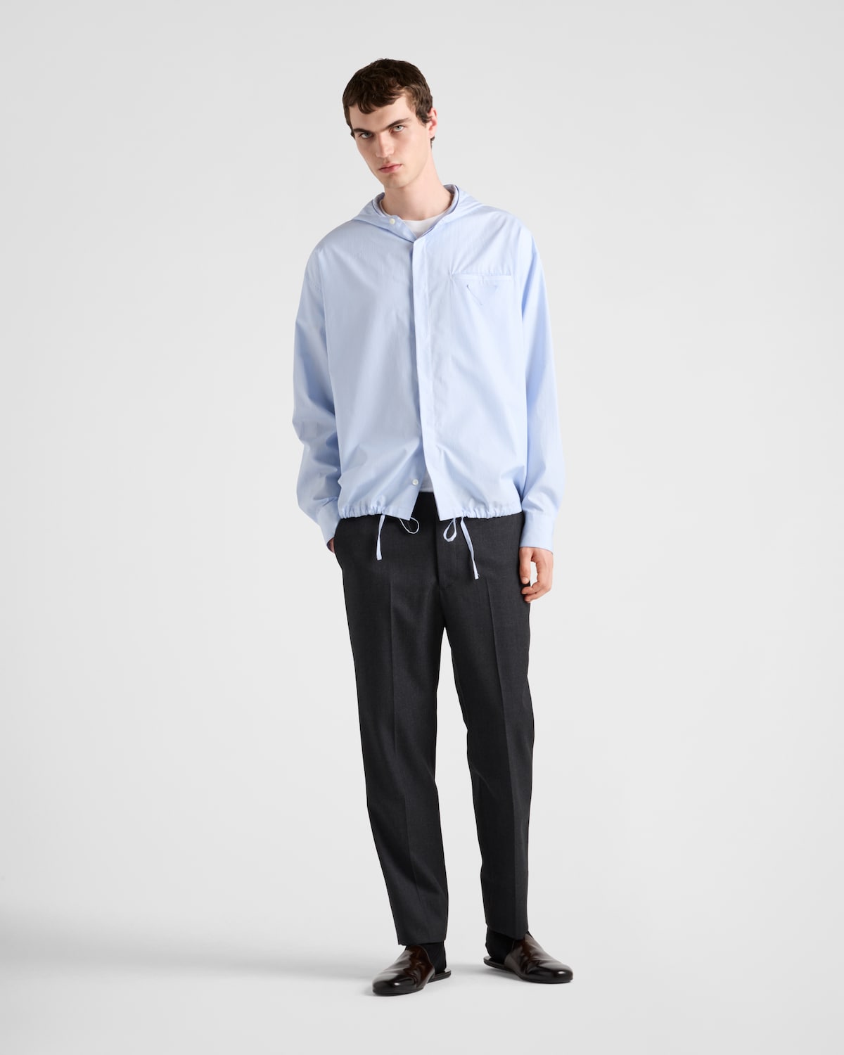 Prada Camisa de algodón con capucha