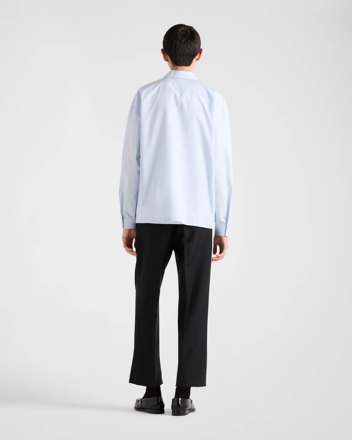 Prada Camisa De Algodón Con Cremallera