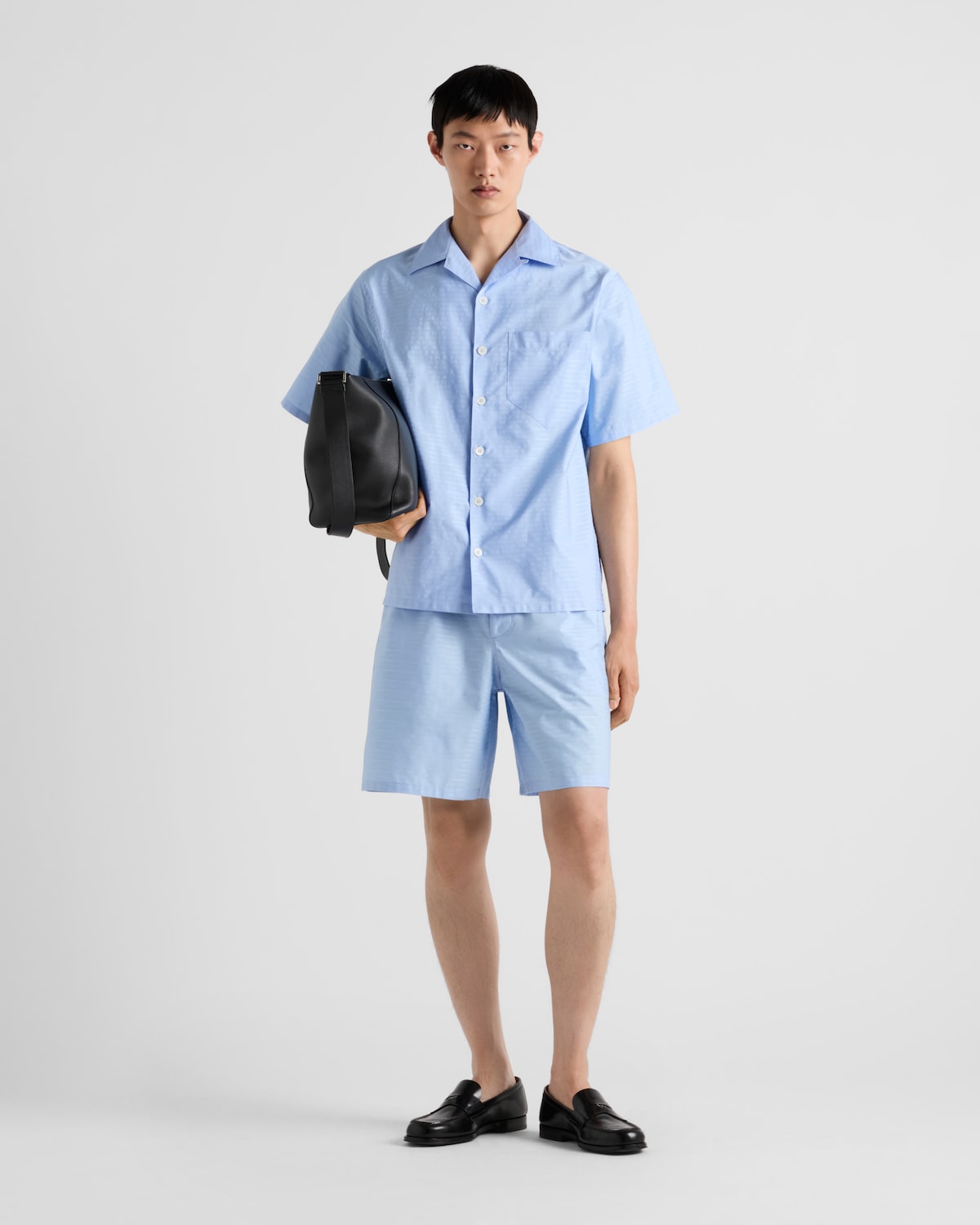 Prada Camisa de algodón con manga corta