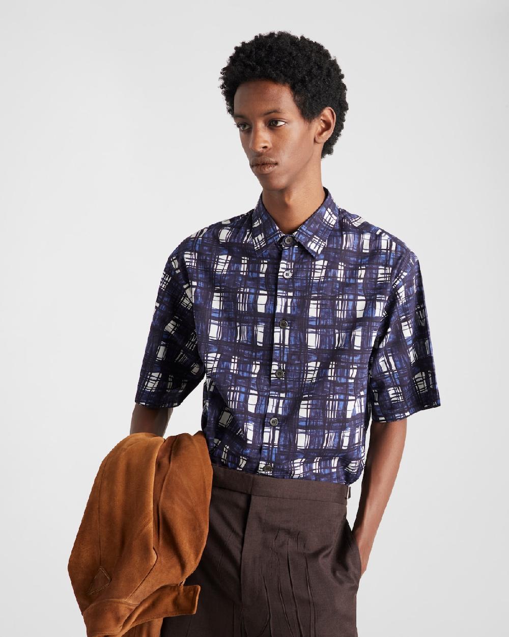 Prada Camisa De Algodón De Manga Corta