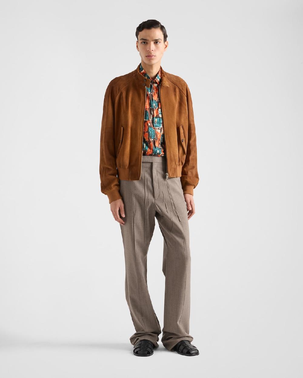 Prada Camisa de algodón de manga corta