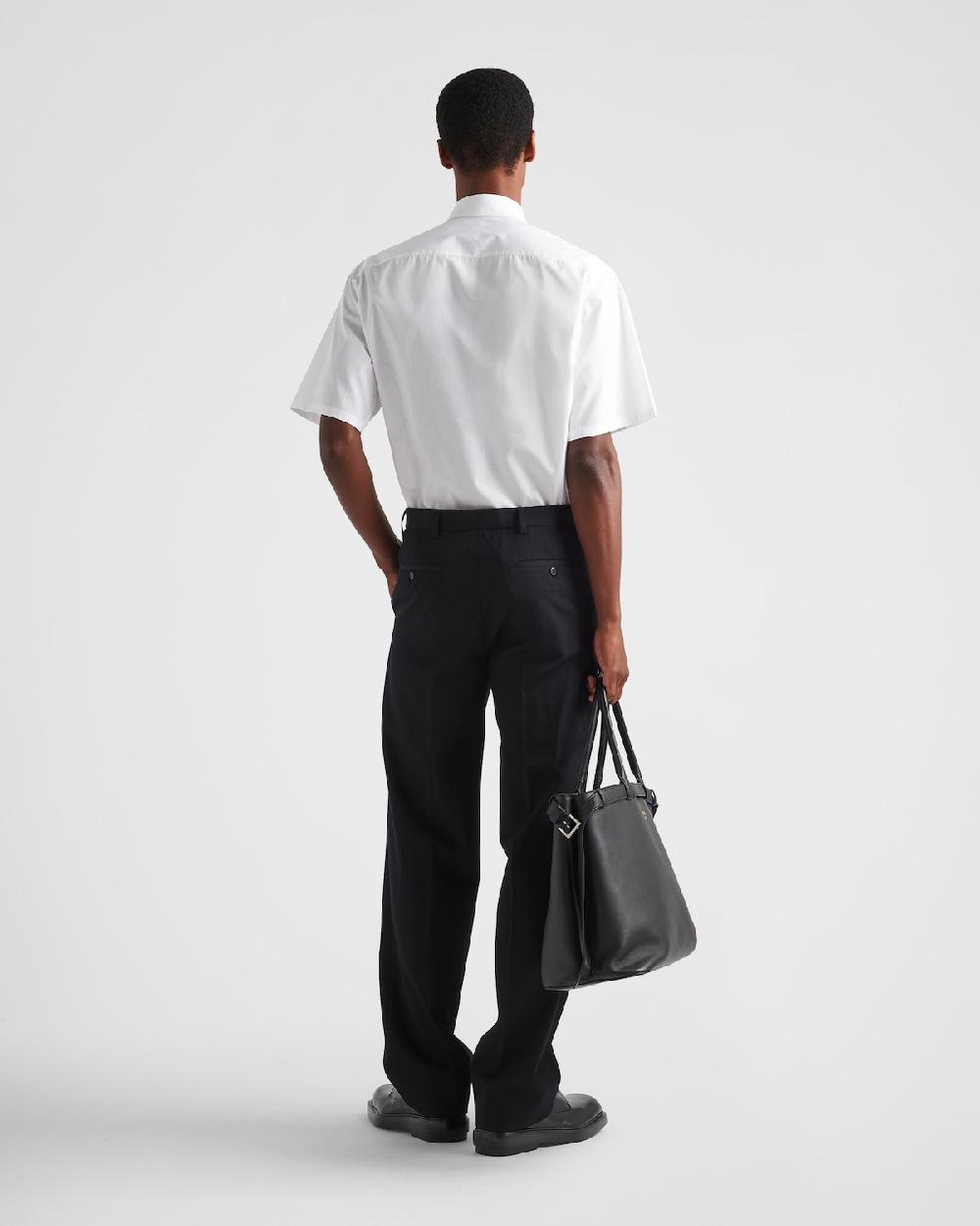 Prada Camisa De Algodón De Manga Corta