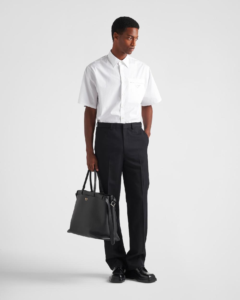 Prada Camisa de algodón de manga corta