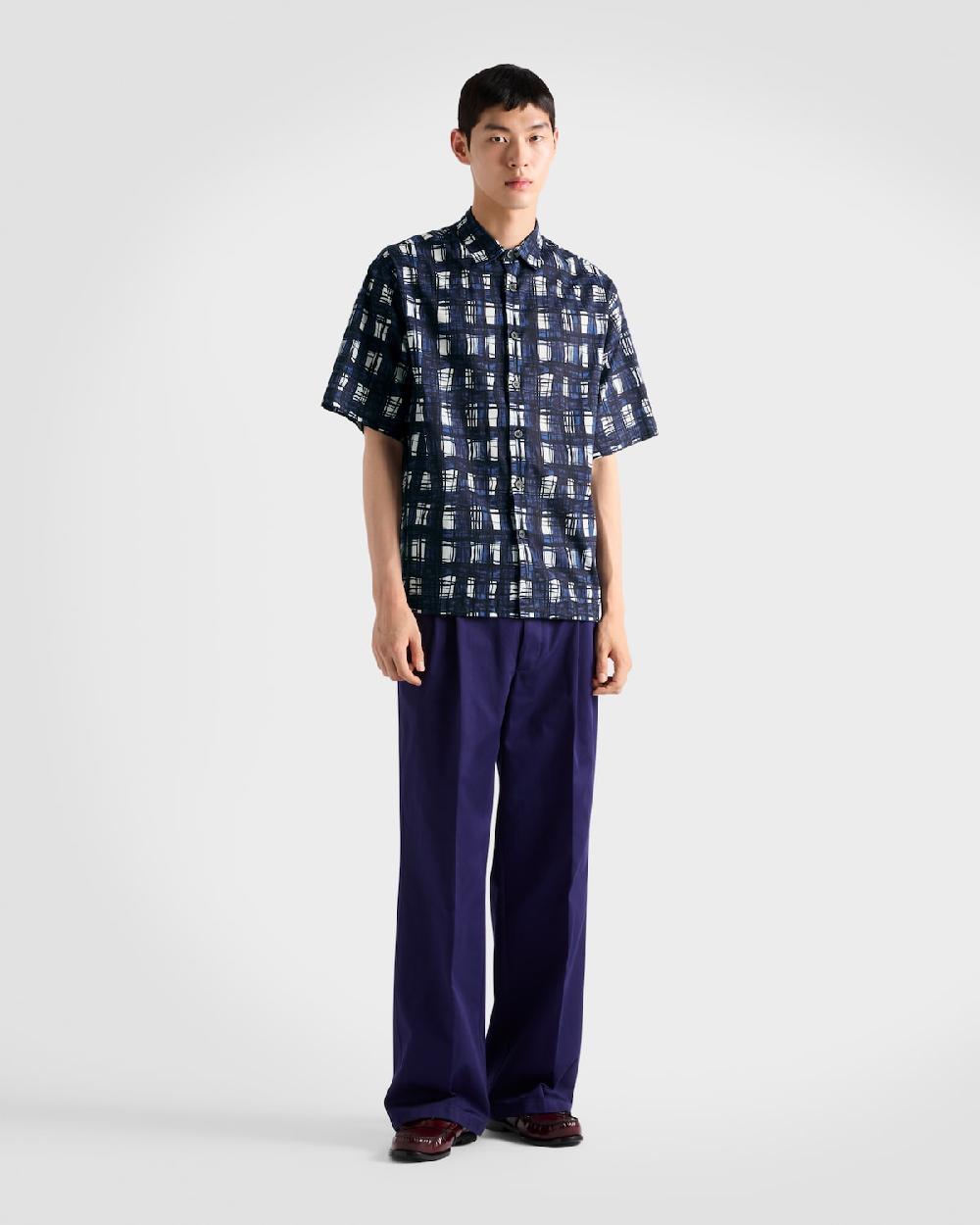 Prada Camisa de algodón de manga corta