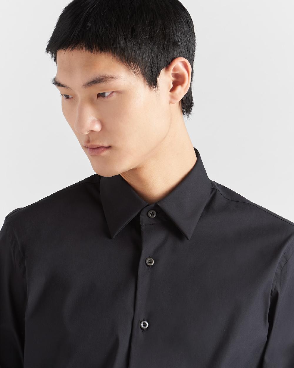 Prada Camisa De Algodón Elástico