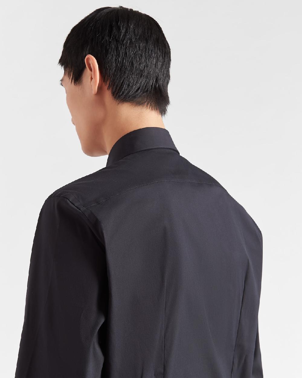 Prada Camisa De Algodón Elástico