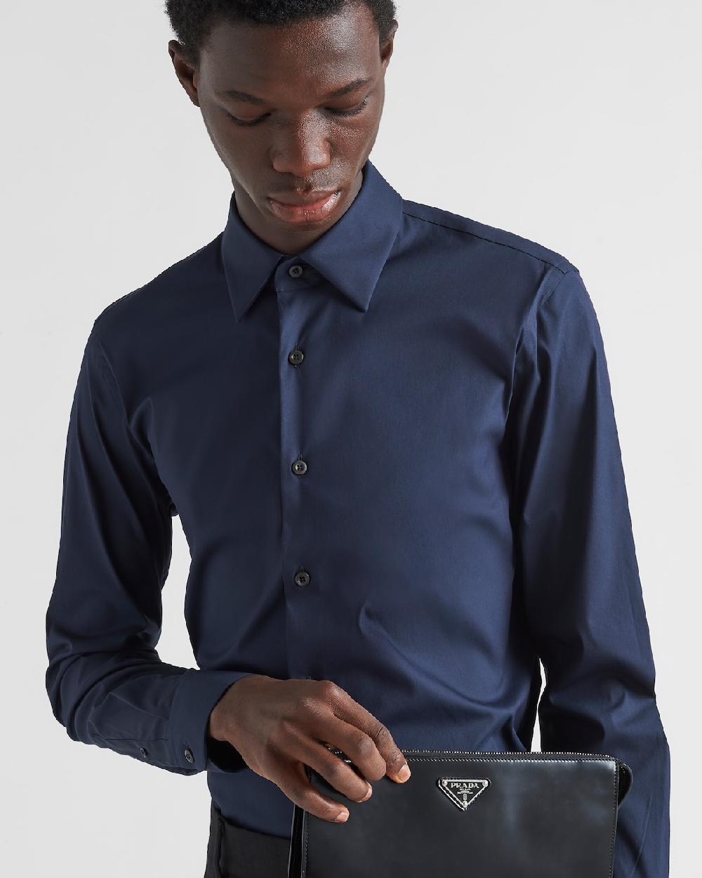 Prada Camisa De Algodón Elástico