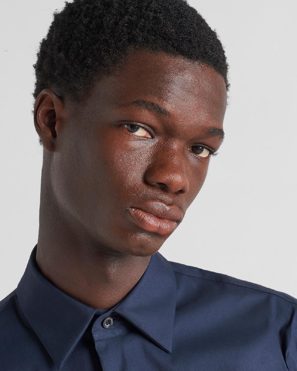 Prada Camisa De Algodón Elástico