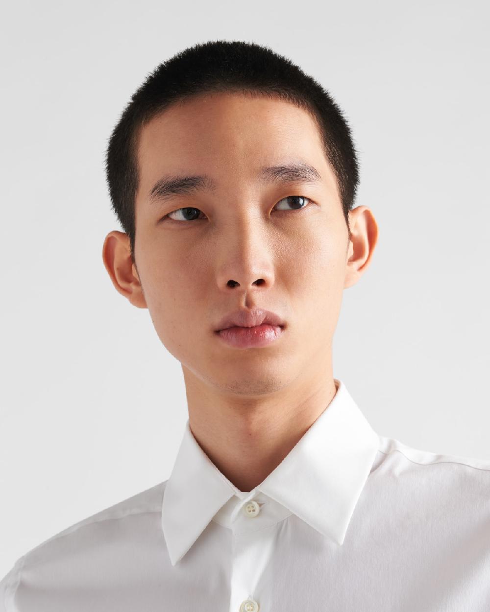 Prada Camisa De Algodón Elástico