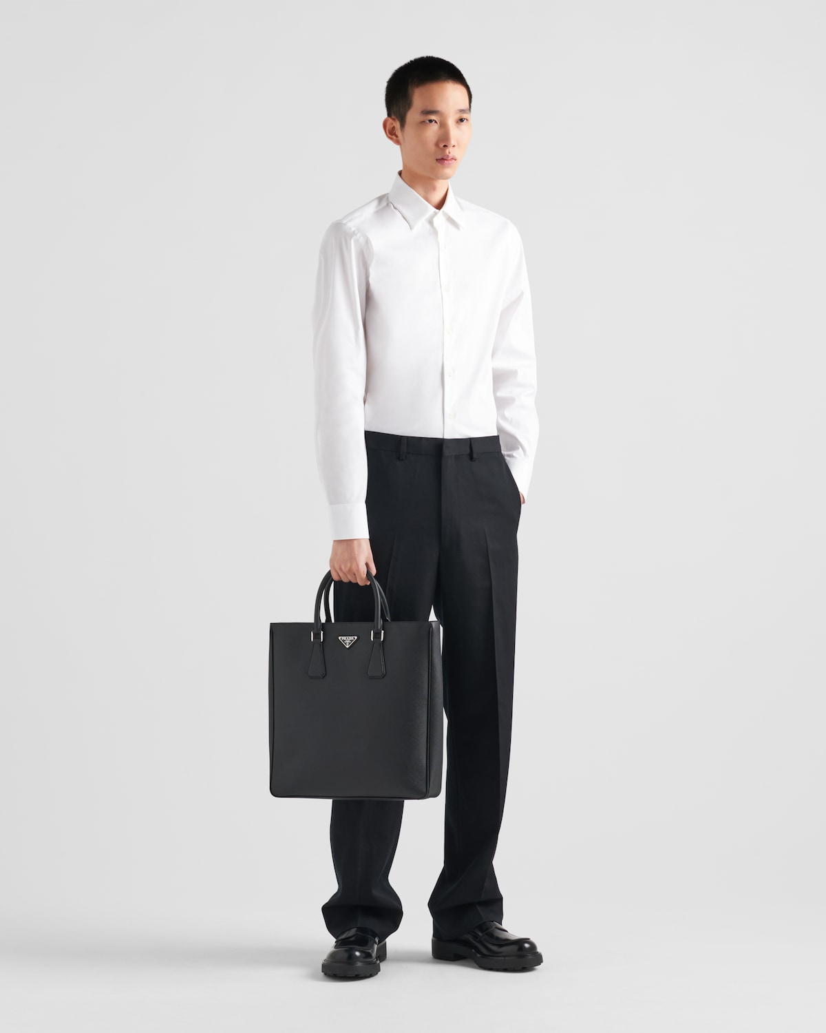 Prada Camisa de algodón elástico