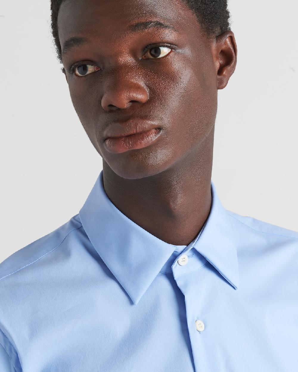 Prada Camisa De Algodón Elástico