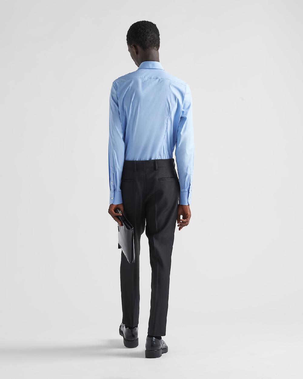 Prada Camisa De Algodón Elástico