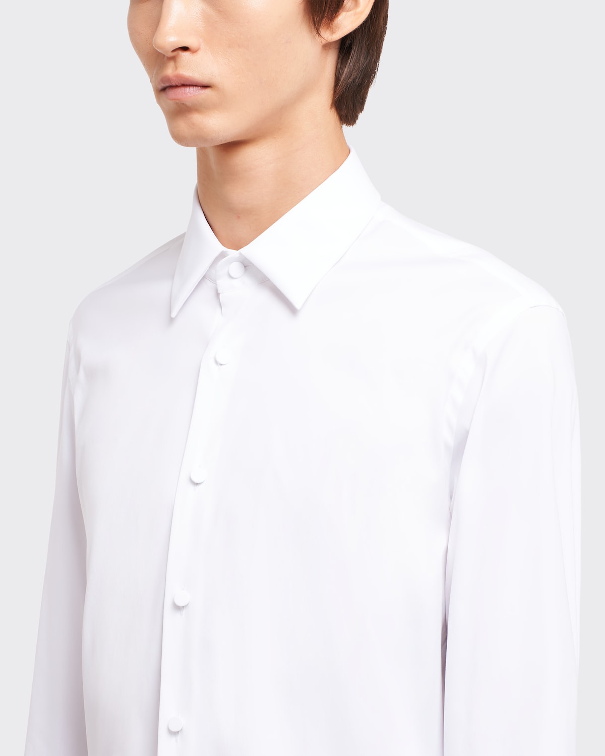 Prada Camisa De Algodón Elástico