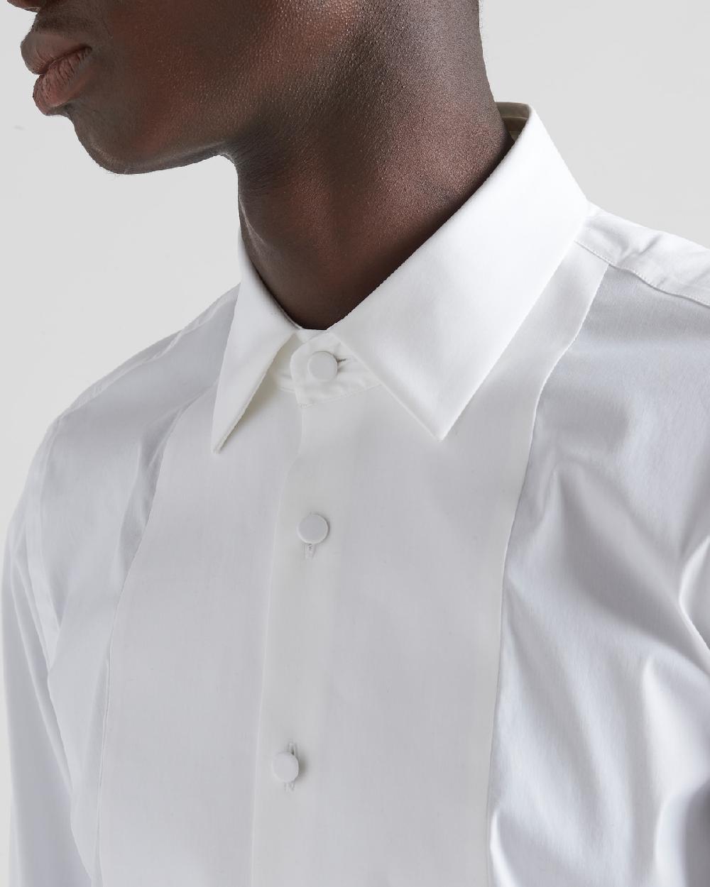 Prada Camisa De Algodón Elástico
