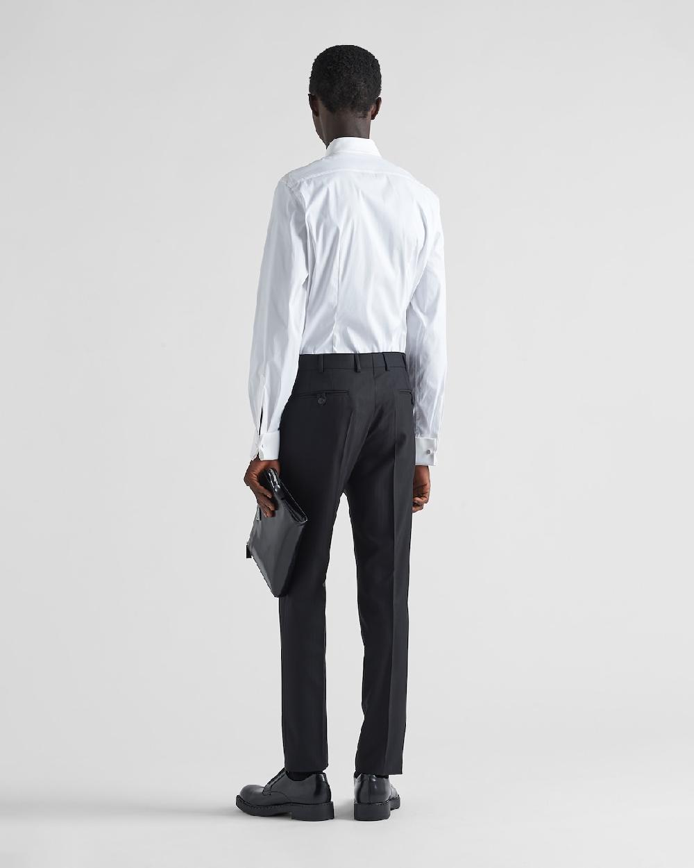 Prada Camisa De Algodón Elástico