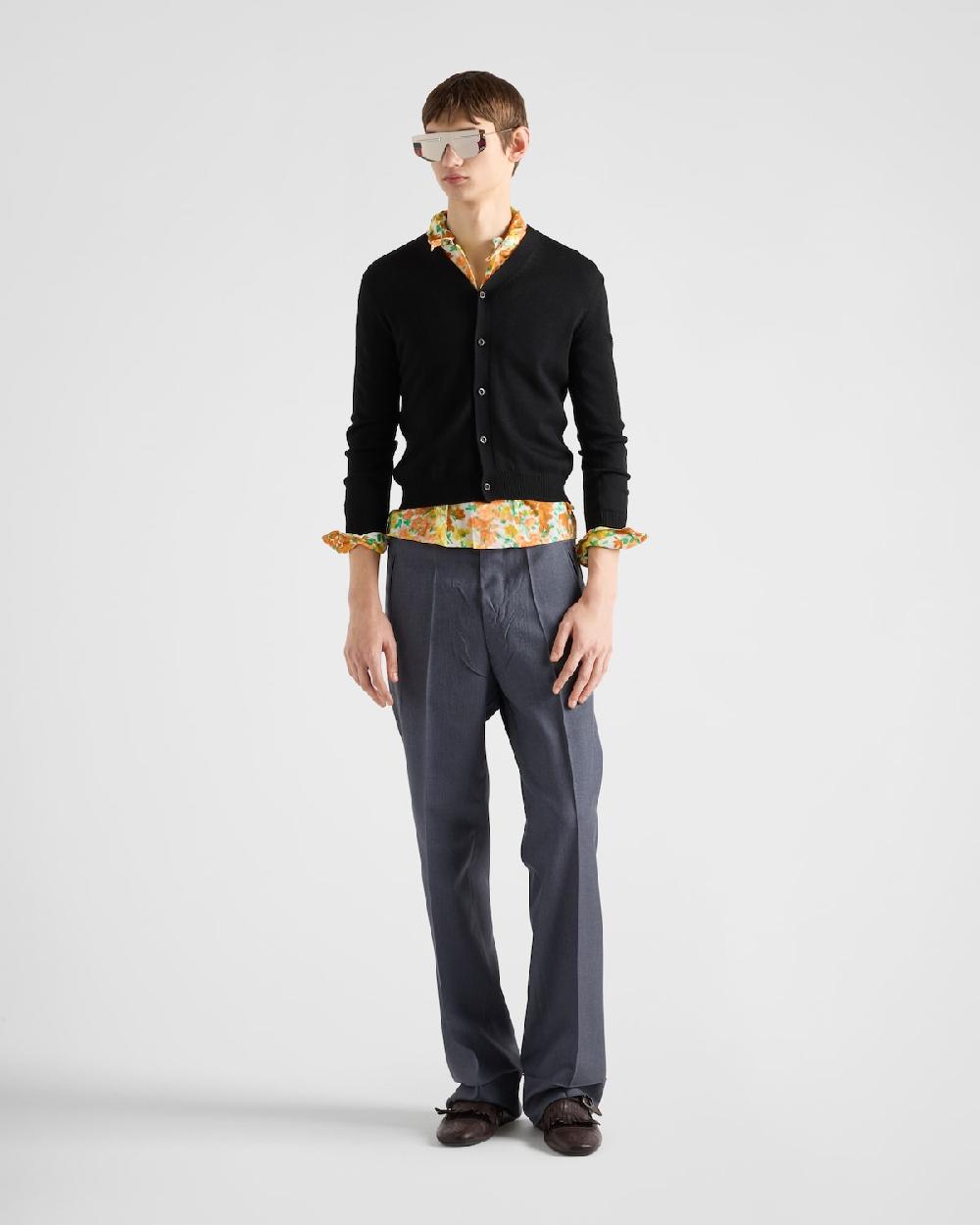 Prada Camisa de algodón estampada