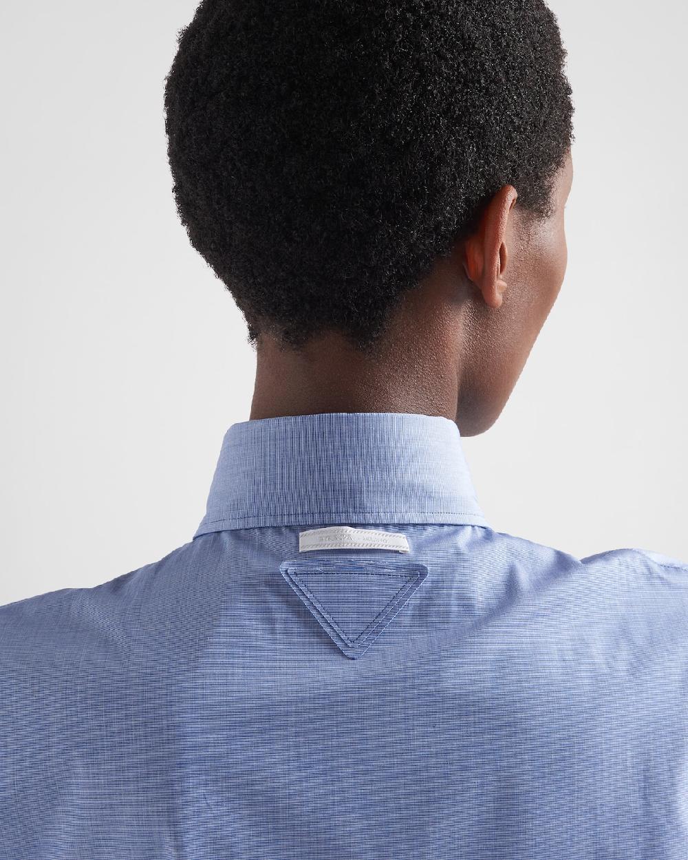 Prada Camisa De Algodón Fil-à-fil