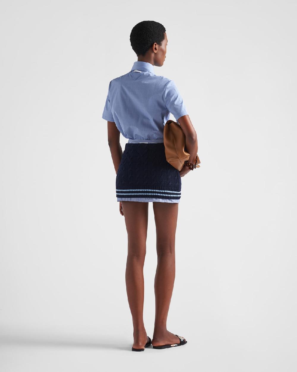 Prada Camisa De Algodón Fil-à-fil