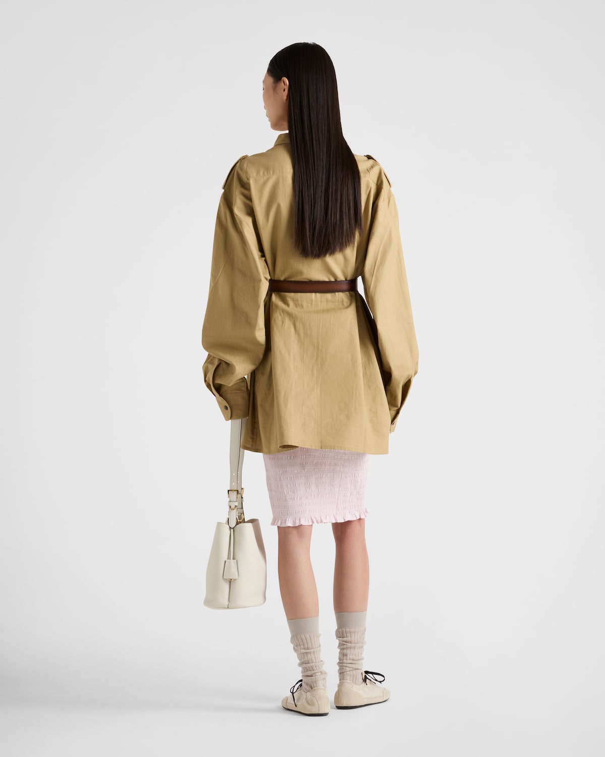 Prada Camisa De Algodón Holgada