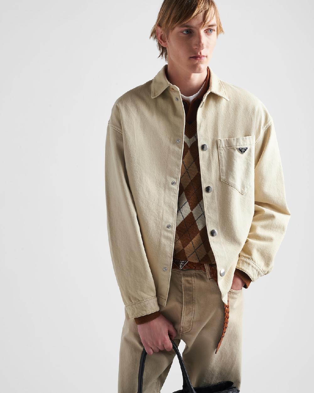 Prada Camisa De Bull Vaquero Desgastado