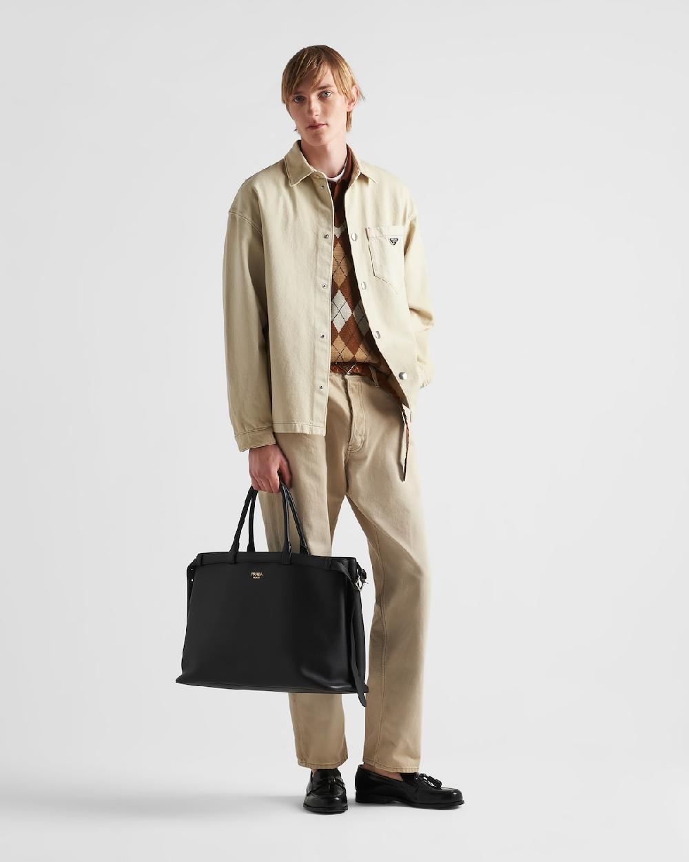 Prada Camisa de bull vaquero desgastado