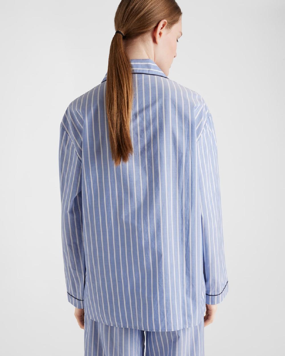 Prada Camisa De Cambray A Rayas