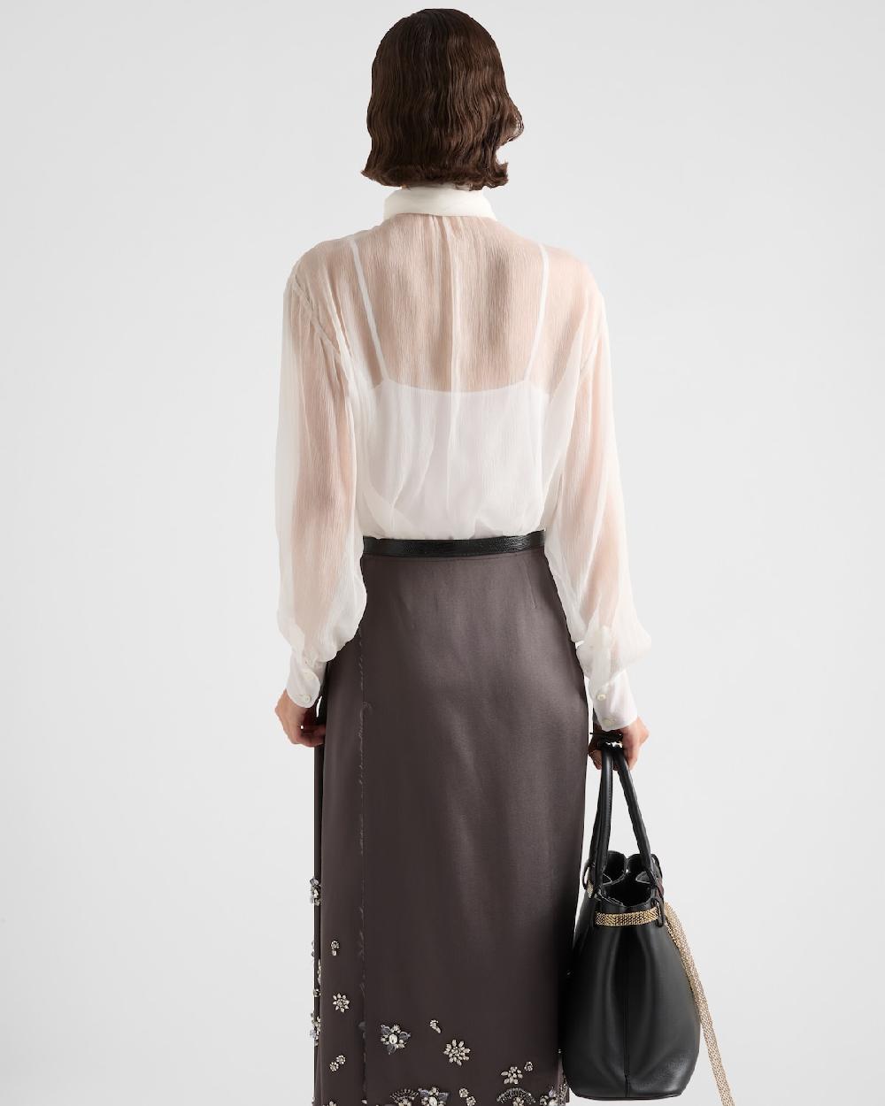 Prada Camisa De Chifón