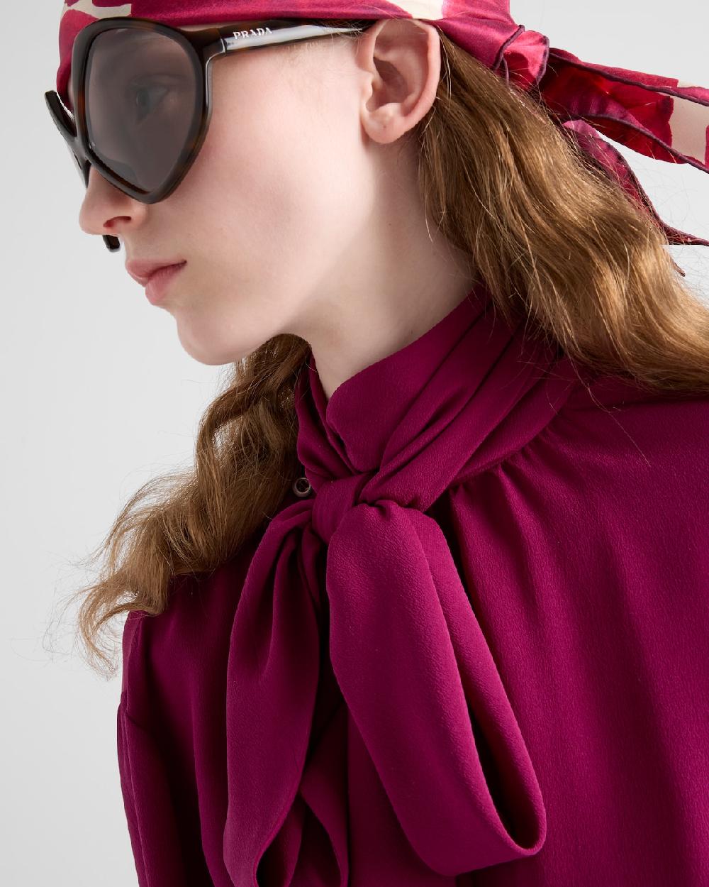 Prada Camisa De Crepé