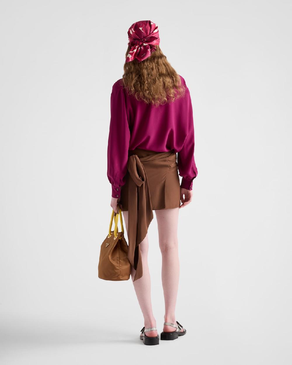 Prada Camisa De Crepé