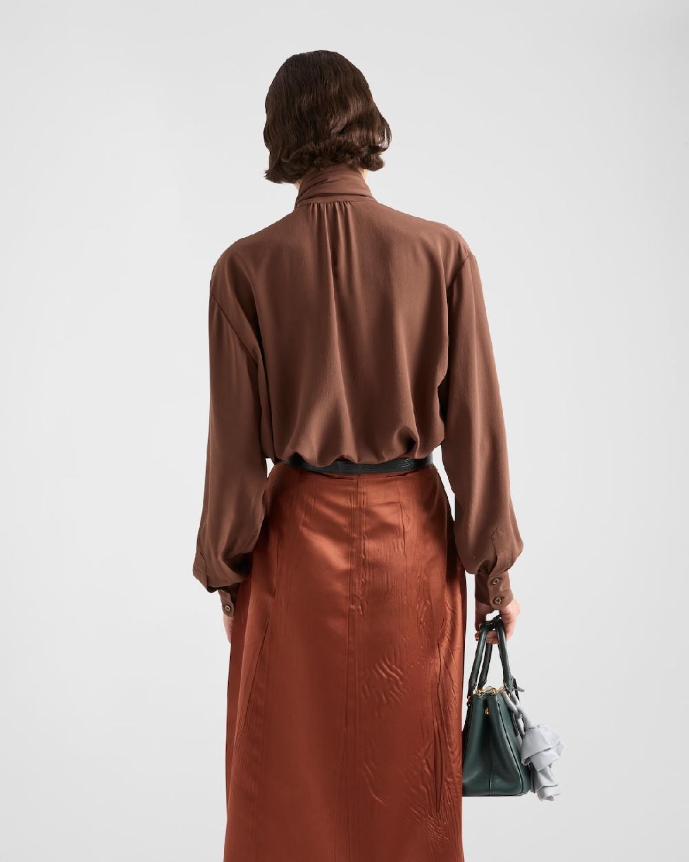 Prada Camisa De Crepé