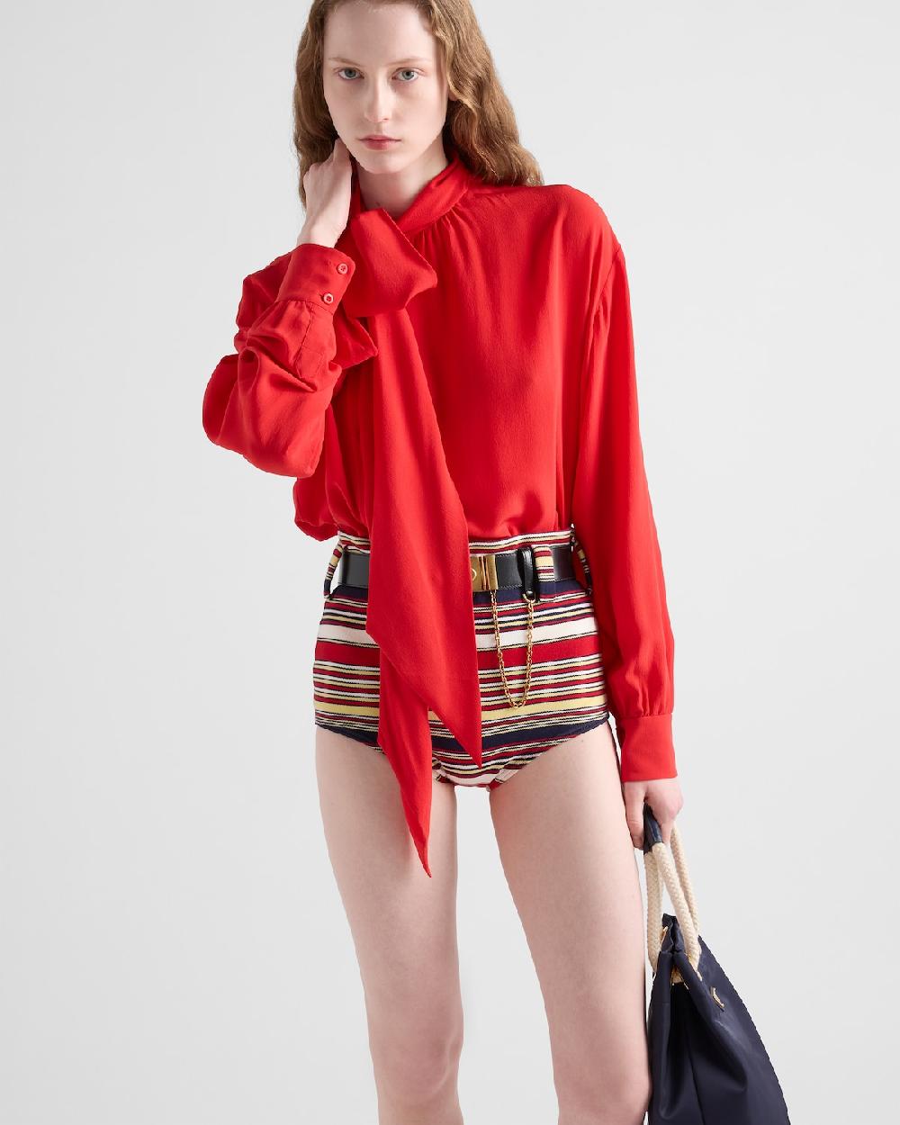 Prada Camisa De Crepé