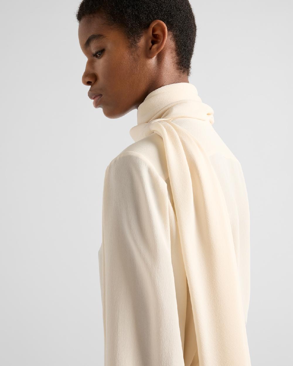 Prada Camisa De Crepé