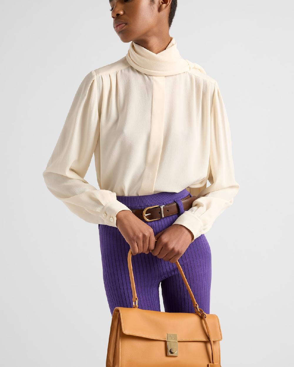 Prada Camisa De Crepé