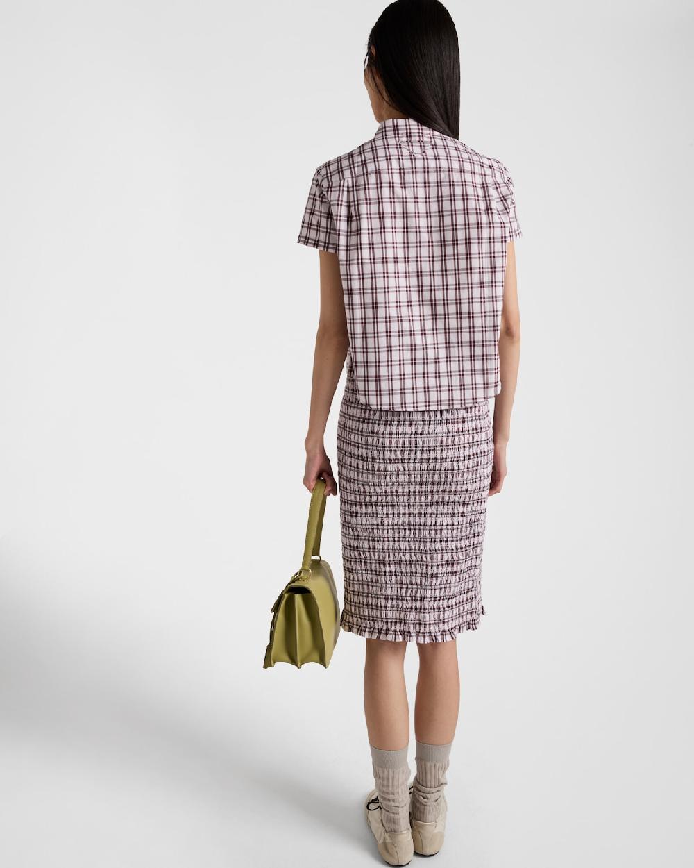 Prada Camisa De Cuadros En Algodón